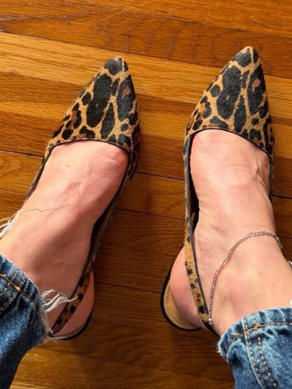 Calvin Klein Leopard-Print Slingback Pumps in Brown and Black